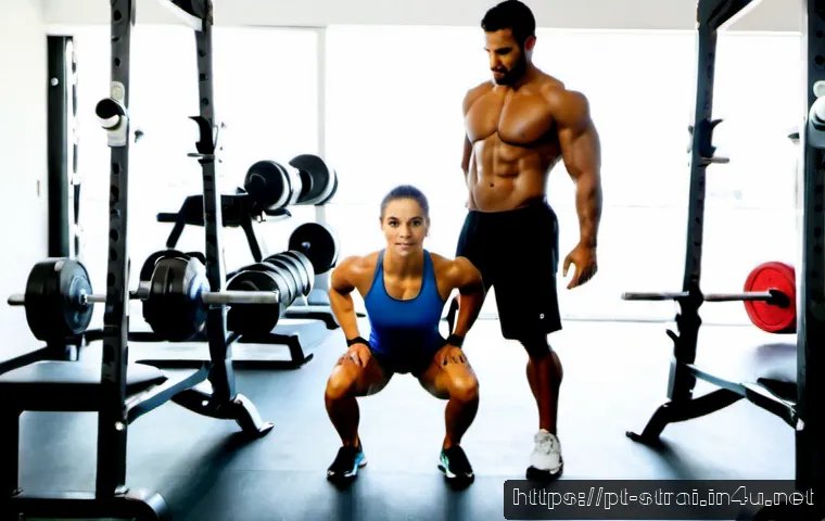 Home 17 스포츠 트레이너가 가르치는 운동 종류와 차이 - Photorealistic fitness studio in São Paulo, Brazil, professional sports trainer coaching an adult cl...
